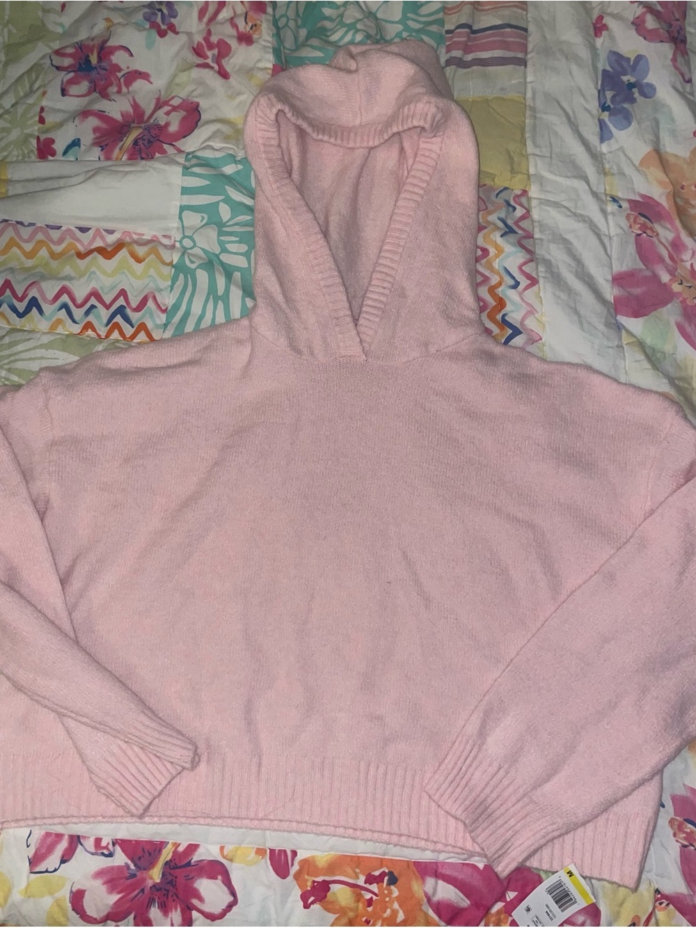 Aeropostale Light Pink Hooded Turtleneck Sweater